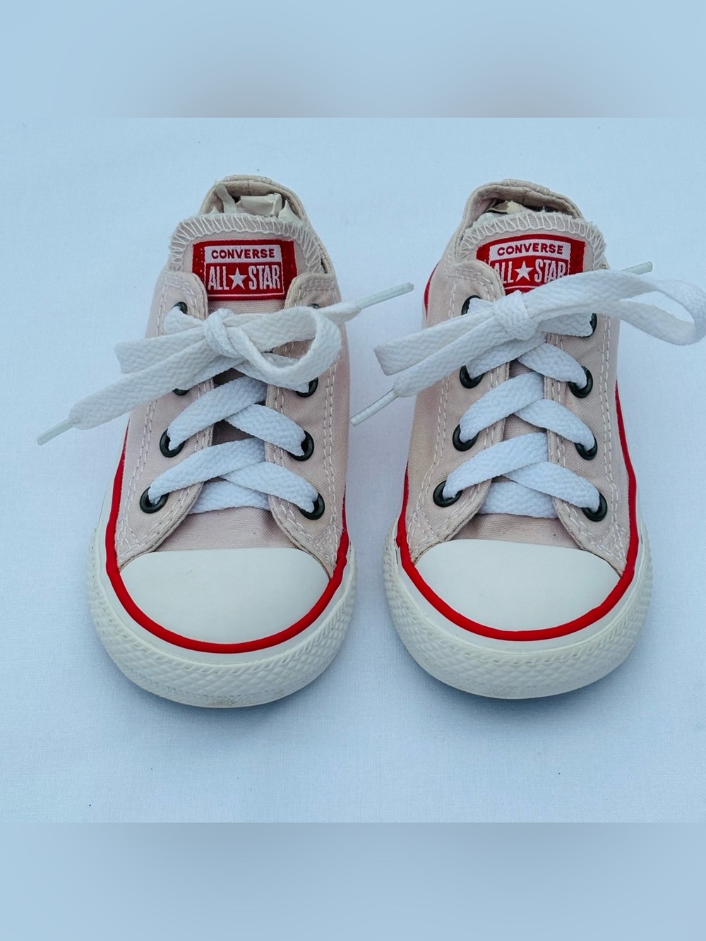 Converse Chuck Taylor All Star Ox Toddler Low Top Sneakers 8 Soft Pink Canvas - Picture 3 of 16